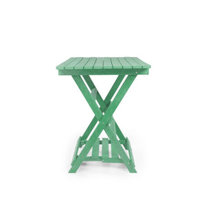 English Elm Summit Ridge Recycled Hdpe Outdoor Folding Bar Table Weather Resistant Eco Patio Green B2745P409713