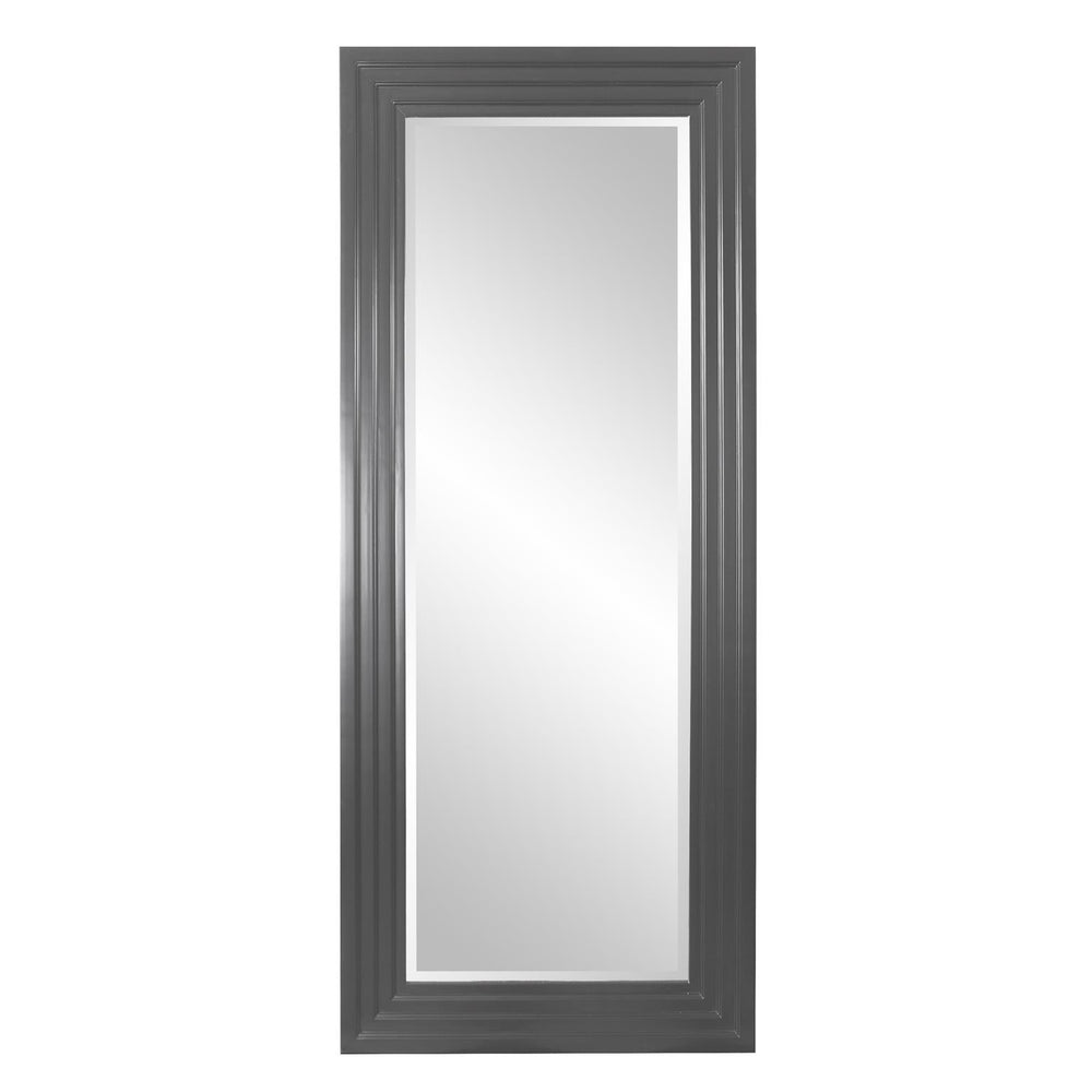 Howard Elliott Delano Contemporary Mirror - Beveled Elegance With Stepped Wood Frame For Stylish Home Decor Gray Wood 43057ch-howard-elliott