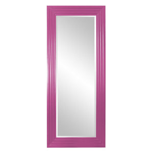 Howard Elliott Delano Contemporary Mirror - Beveled Elegance With Stepped Wood Frame For Stylish Home Decor Pink Wood 43057hp-howard-elliott
