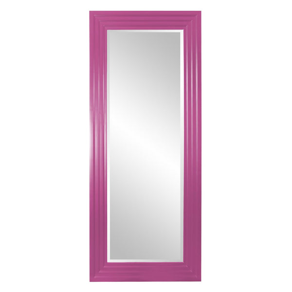 Howard Elliott Delano Contemporary Mirror - Beveled Elegance With Stepped Wood Frame For Stylish Home Decor Pink Wood 43057hp-howard-elliott
