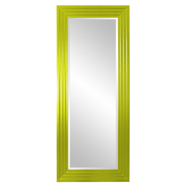 Howard Elliott Delano Contemporary Mirror - Beveled Elegance With Stepped Wood Frame For Stylish Home Decor Green Wood 43057mg-howard-elliott
