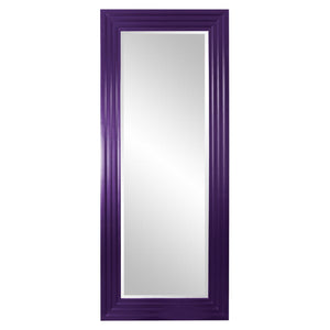 Howard Elliott Delano Contemporary Mirror - Beveled Elegance With Stepped Wood Frame For Stylish Home Decor Purple Wood 43057rp-howard-elliott