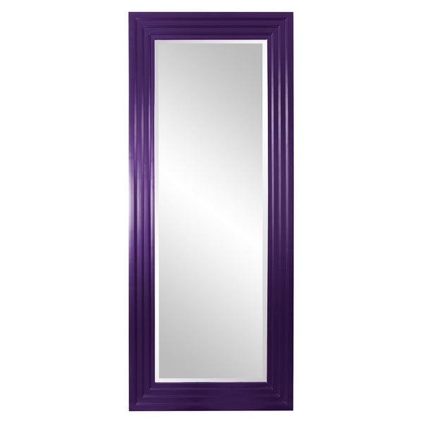 Howard Elliott Delano Contemporary Mirror - Beveled Elegance With Stepped Wood Frame For Stylish Home Decor Purple Wood 43057rp-howard-elliott