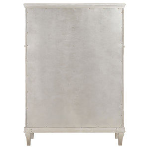 English Elm Katerina Silver Oak 5-Drawer Chest - Elegant Storage Solution With Hidden Drawer For Modern Bedrooms B062P358071