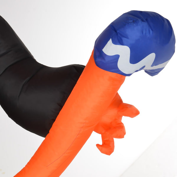 English Elm Outsunny 10Ft Inflatable Pumpkin-Head Ghost Decoration With Hammer - Led Yard Display For Halloween Fun W2225P229266-GIGA