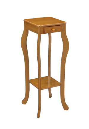 English Elm 32.5" Wooden Flower Plant Stand with Drawer & Oak Finish — Versatile Plant Table for Home Decor, Storage B072P222458