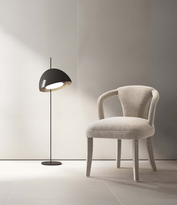 English Elm Palmer Upholstered Tweed Armchair with Kiln-Dried Birch Frame, High-Density Foam Comfort, Durable Finish Gold B365P397712