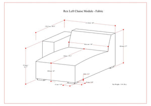 English Elm Rex Left Chaise Sofa Module - Eco-Friendly Pale Grey Fabric, Versatile Design & Ultimate Comfort B136P199241-GIGA