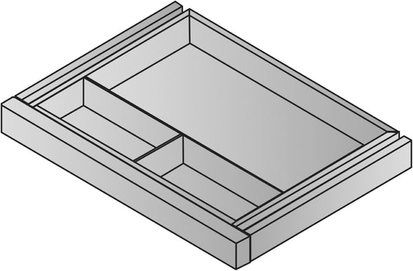 OSP Home Furnishings Napa Center Drawer Insert Slim Profile Smooth Glide Storage for Modern Cabinetry NAP-15-SGW