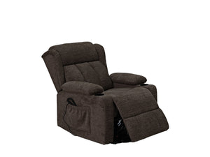 English Elm Lusio Power Lift Recliner with Linen Upholstery Pocket Coil Seat and Cup Holders B2726P469549