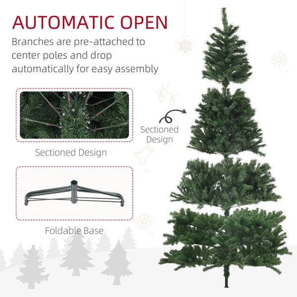 English Elm Homcom 9Ft Artificial Christmas Tree With 2132 Branch Tips, Easy Setup & Sturdy Steel Base For Holiday Decor W2225P229281