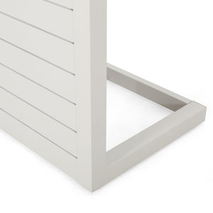 English Elm Christopher Knight Home® - CAPE C-shaped Aluminum Outdoor Side Table for Patio & Poolside — Lightweight, Weather-Resistant Design White 59990.00WHI