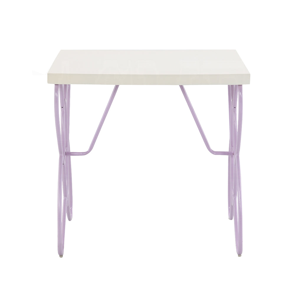 English Elm Butterfly Princess Nightstand with Crown Frame, Solid Metal White & Light Purple, Elegant Kids Storage B016P253589