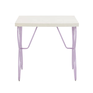 English Elm Butterfly Princess Nightstand with Crown Frame, Solid Metal White & Light Purple, Elegant Kids Storage B016P253589
