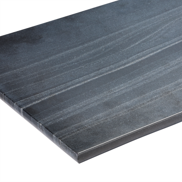 Demi Black Console Table – Elegant Bheslana Marble Accent with Unique Veining & Modern Design