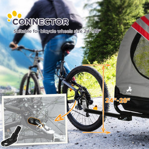 English Elm Aosom Convertible Pet Bike Trailer Stroller with Oxford Fabric and Safety Reflectors W2225P217623