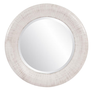 Howard Elliott Jareth Mirror - Elegant Beveled Glass With Decorative Round Frame For Stunning Home Decor Display White Polyurethane 43153-howard-elliott