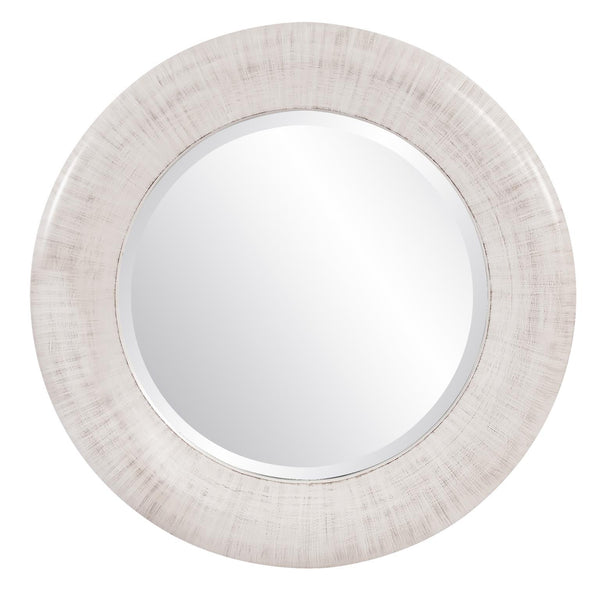 Howard Elliott Jareth Mirror - Elegant Beveled Glass With Decorative Round Frame For Stunning Home Decor Display White Polyurethane 43153-howard-elliott