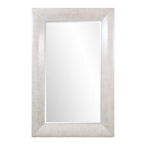 Howard Elliott Jareth Mirror - Elegant Beveled Glass With Decorative Round Frame For Stunning Home Decor Display White Wood 43158-howard-elliott