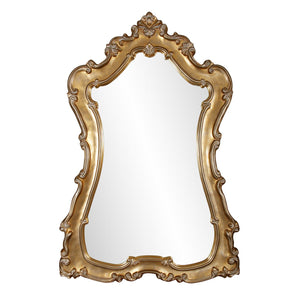 Howard Elliott Lorelei Gold Mirror - Opulent Aged Gold Frame, Intricate Carvings For A Regal Home Decor Upgrade! Gold Polyurethane 43161-howard-elliott