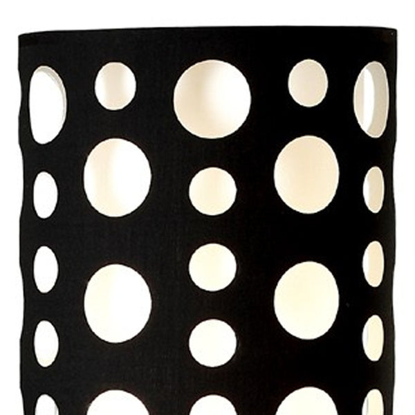 Homeroots 66" Steel Novelty Floor Lamp With Black And White Drum Shade Black,White Metal 431773