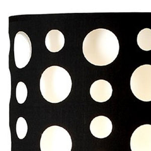 Homeroots 66" Steel Novelty Floor Lamp With Black And White Drum Shade Black,White Metal 431773