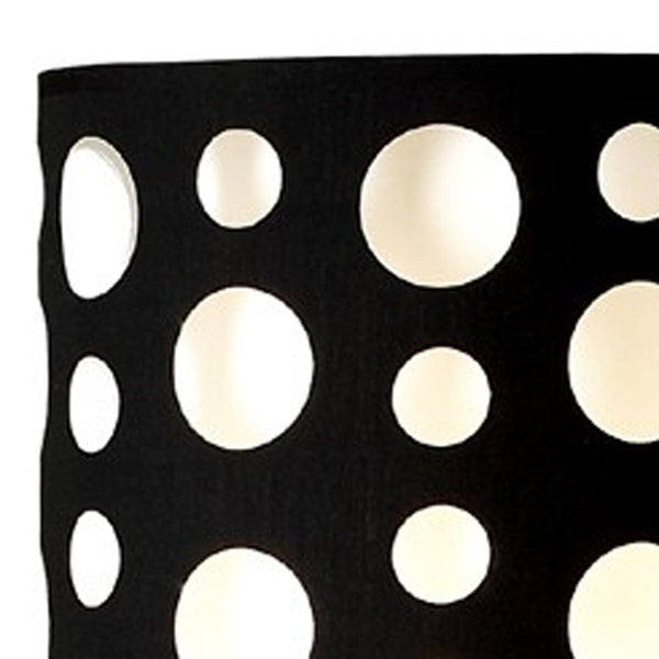 Homeroots 66" Steel Novelty Floor Lamp With Black And White Drum Shade Black,White Metal 431773