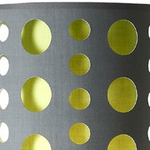 HomeRoots 66" Contemporary Steel Novelty Floor Lamp with Versatile Gray and Green Drum Shade for Any Room 431774