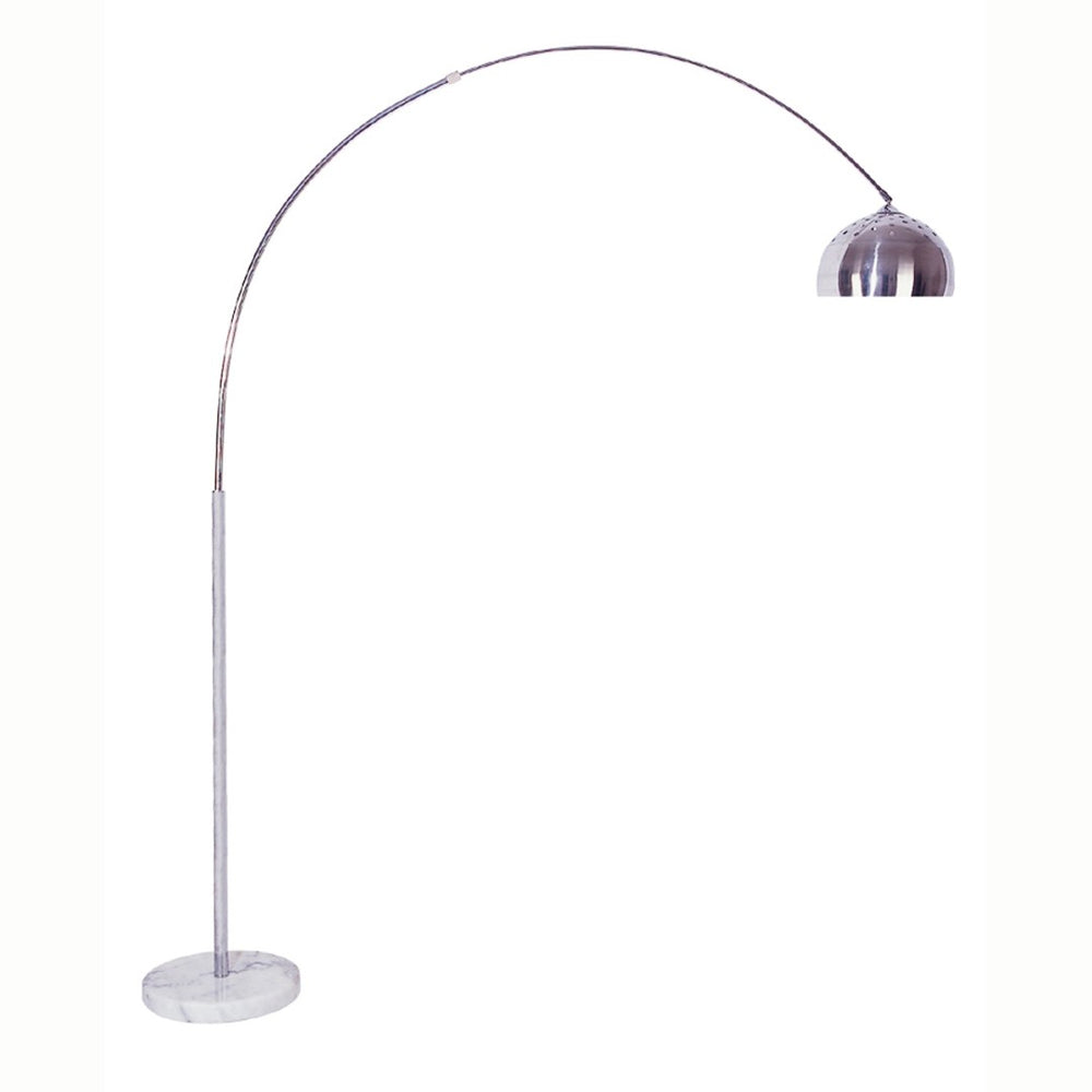 HomeRoots 85" Modern Arched Floor Lamp with Stylish Silver Dome Shade - Perfect for Reading Nooks & Living Rooms 431780
