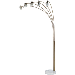 Homeroots Dull Gold Metal Floor Lamp With Five Adjustable Swing Arms  Metal 431781
