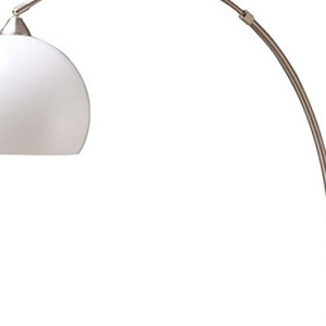 HomeRoots 76" Modern White Arc Floor Lamp with Dome Shade - Stylish Ambient Lighting for Home Decor Spaces 431793
