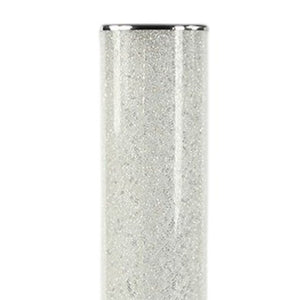 HomeRoots 49" Modern White Metal LED Column Floor Lamp with Clear Acrylic Shade for Home & Office Decor 431802
