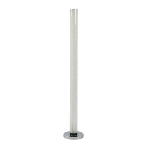 HomeRoots 49" Modern White Metal LED Column Floor Lamp with Clear Acrylic Shade for Home & Office Decor 431802