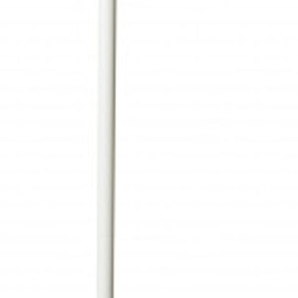 HomeRoots 73" White LED Torchiere Floor Lamp - Modern Uplight Illumination for Living Room & Home Office Style Matte White 431826