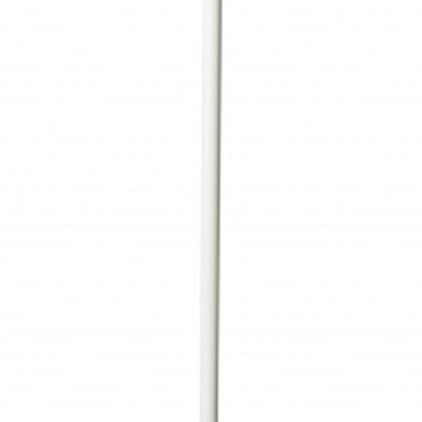HomeRoots 73" White LED Torchiere Floor Lamp - Modern Uplight Illumination for Living Room & Home Office Style Matte White 431826