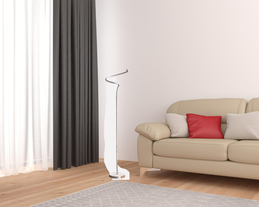 HomeRoots 51" White LED Novelty Floor Lamp - Modern Sculptural Design, Energy-Efficient Lighting for Home Decor 431841
