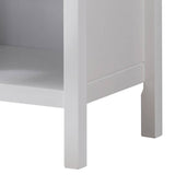 English Elm White Nightstand With Drawer