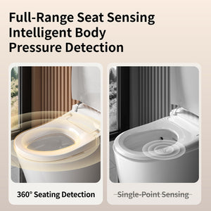 English Elm Smart Toilet Bidet One Piece Elongated Auto Seat Heated Wash Hands Free Design W3402P402915