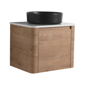 English Elm 24'' Wall-Mounted Bathroom Vanity With Ceramic Sink, Soft-Close Door & Space-Saving Design For Elegance W999S00393