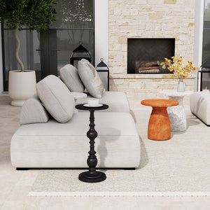 Butler Specialty Darien Outdoor Round Pedestal Side Table - Stylish Aluminum Design For Effortless Elegance Bronze Aluminum 4324471-butler