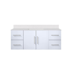 English Elm Glossy 48 in. Bath Vanity with White Quartz Top, Solid Wood Frame, Soft-Close Drawers & Ample Storage B2731P258658