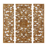 Madison Park Gold Medallion Transitional Triptych 3-piece Dimensional Resin Canvas Wall Art Set MP95C-0185 Gold