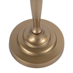 Butler Specialty Langford Indoor Round Metal Pedestal Side Table With Elegant Black Finish And Gold Accents Antique Gold Aluminum 4325226-butler