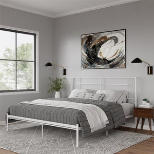 English Elm Praxis Metal Platform Bed Minimalist Steel Frame with Under Bed Storage Space B2733P444612