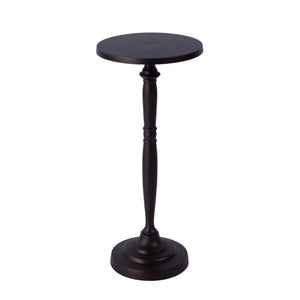 Butler Specialty Landon Outdoor Round Metal Pedestal Side Table - Elevate Your Space With Timeless Style And Durability Bronze Aluminum 4325471-butler
