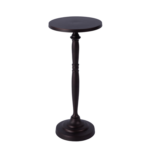 Butler Specialty Landon Outdoor Round Metal Pedestal Side Table - Elevate Your Space With Timeless Style And Durability Bronze Aluminum 4325471-butler
