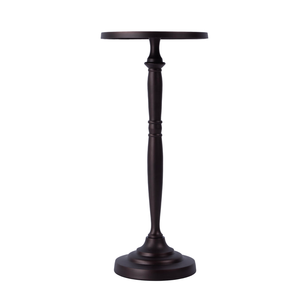 Butler Specialty Landon Outdoor Round Metal Pedestal Side Table - Elevate Your Space With Timeless Style And Durability Bronze Aluminum 4325471-butler
