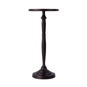 Butler Specialty Landon Outdoor Round Metal Pedestal Side Table - Elevate Your Space With Timeless Style And Durability Bronze Aluminum 4325471-butler