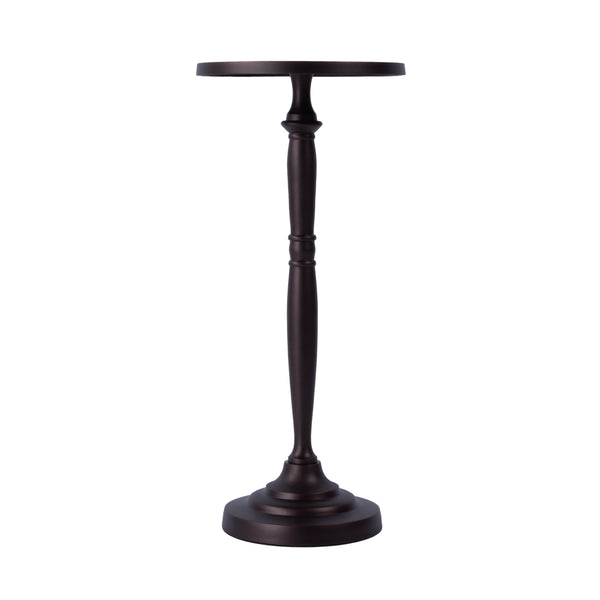 Butler Specialty Landon Outdoor Round Metal Pedestal Side Table - Elevate Your Space With Timeless Style And Durability Bronze Aluminum 4325471-butler
