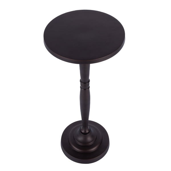 Butler Specialty Landon Outdoor Round Metal Pedestal Side Table - Elevate Your Space With Timeless Style And Durability Bronze Aluminum 4325471-butler